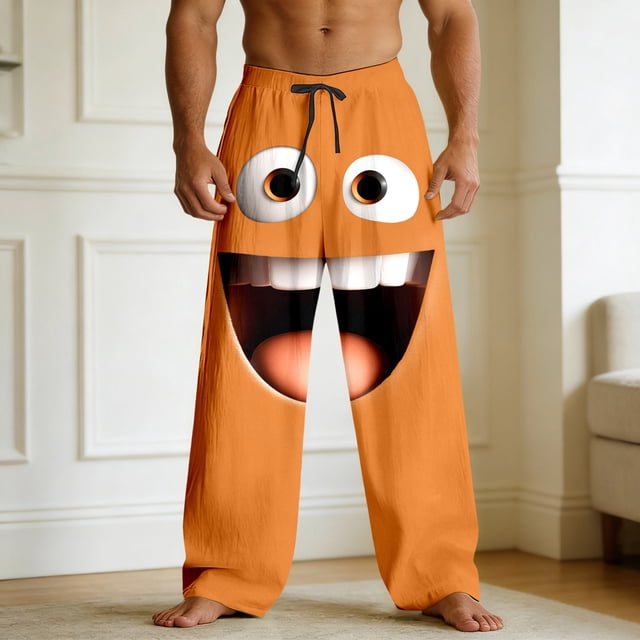 Pantalon Décontracté avec Imprimé pour Usage Quotidien Coupe Décontractée Pantalon Confortable Adapté pour Maison Loisirs Rue et Fête