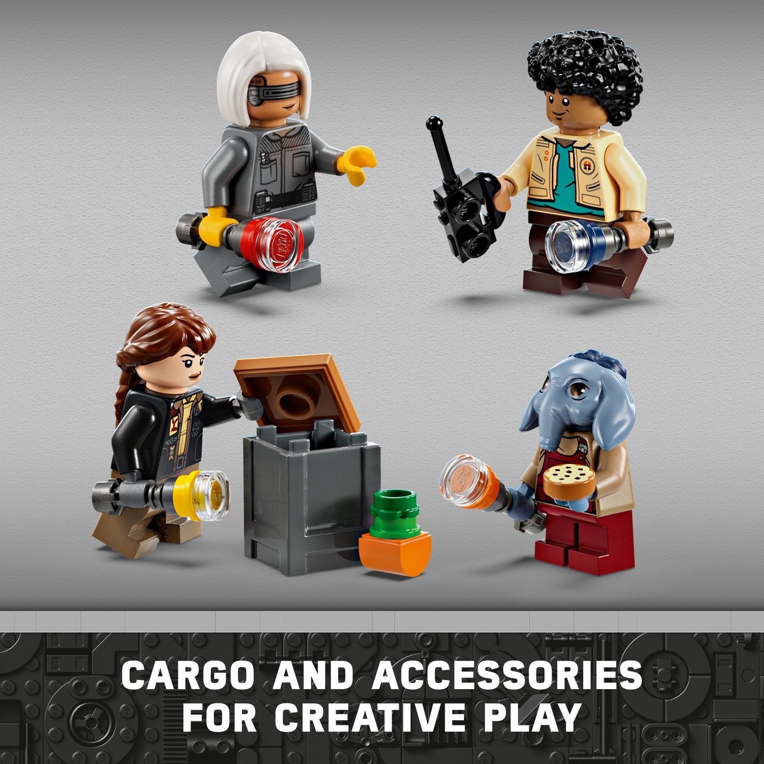 LEGO Star Wars: Skeleton Crew The Onyx Cinder Building Set, Collectible Spaceship Star Wars Toy with 5 Minifigures, 75374