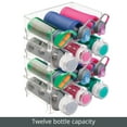 thumbnail image 6 of mDesign Plastic Free-Standing Stackable 3 Bottle Storage Rack, 4 Pack, Clear, 6 of 9