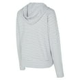 thumbnail image 3 of Women's Concepts Sport White/Gray Kansas City Chiefs Liftoff Striped V-Neck Hoodie, 3 of 3