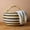 Navy, variant on Round Bolga Basket with Handles, Stripes, 16 Inch Wide (Navy)