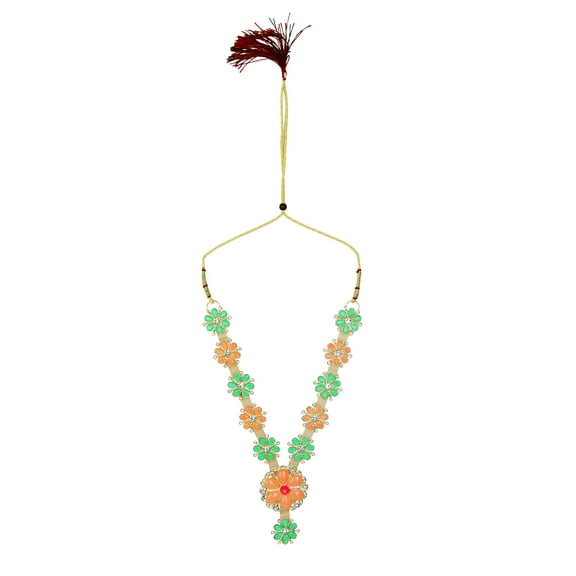 Decorative Mala Set for Laddu Gopal/Devi Maa/Radha Krishna/Indian Traditional Holi Festival God Goddess Haar Sringar Set Deities jewellary Set for All God Idol Statue (Size:- 5 Inches )(Multicolor)