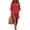 Red, variant on Stralyhd Womens Summer 2 Piece Lounge Sets 3/4 Ruffle Sleeve V Neck Wooden Button Top Casual Cuffed Shorts Beach Vacation Outfits Army Green L