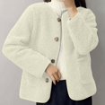 thumbnail image 4 of Tauxra Jackets for Women,Jackets for Women Fashion,Women's Fashion Round Neck Lamb Hair Loose Top Jacket,Denim Jacket Women, 4 of 5