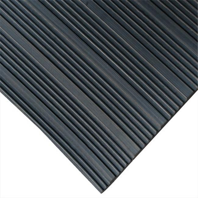 Composite Rib Corrugated Rubber Roll Floor Mats 180 x 36 x 0.13 in