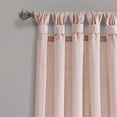 thumbnail image 6 of Lush Decor Burlap Knotted Tab Top 95" x 45" Solid Dark Linen Cotton Window Panel Pair, 6 of 11