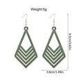 thumbnail image 2 of PPgejGEK Women Earrings Brief and Fashionable Wood Hollow Geometric Earrings Earrings Earrings New European and Wood Earrings Savings, 2 of 4