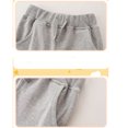 thumbnail image 5 of Bellafa Toddler Boys Baggy Sweatpants Elastic High Waist Drawstring Cuffs Jogger Kids Casual Cotton Fall Winter Solid Color Pants, 5 of 7