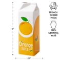 thumbnail image 2 of Mainstays Tall Orange Juice Carton Ceramic Vase, 3" L x 9" H, 2 of 6