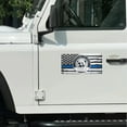 thumbnail image 5 of RUNJIG Thin Blue Line American Flag Police Support Car Decal Reflective Adhesive 1 Count, 5 of 5