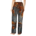 thumbnail image 3 of Uemuo White Horse Autumn Birch Pattern Women's Wide Leg Palazzo Lounge Pants with Pockets Light Weight Loose Comfy Casual Pajama Pants-Small, 3 of 9