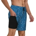 thumbnail image 3 of Daiia Blue Star Print Mens Swim Trunks Swim Shorts Quick Dry Swim Shorts with Mesh Lining Pockets-3X-Large, 3 of 9