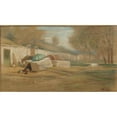 thumbnail image 2 of Elihu Vedder 14x10 Gold Ornate Wood Frame and Double Matted Museum Art Print Titled - Roadside Figure and Umbrella (C. 1890), 2 of 4
