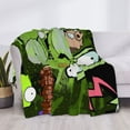 thumbnail image 4 of Green Invader Zim Gir Thick Blanket Cozy Soft Fuzzy Anti-pilling Flannel Throw Blanket Warm Sofa Bed Blanket 40"x30" For Adult Teen Kids, 4 of 7