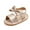 Gold, variant on Povozer Infant Sandals Girls Baby First Walking Shoes Baby Girls Striped Soft-Sole Summer Sandals with Bow(Infant/Toddler) for 6,White