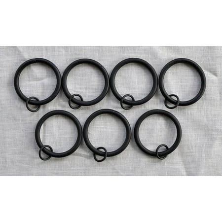 Urbanest 1 1 2 Metal Curtain Rings With Eyelets Set Of 28 Black