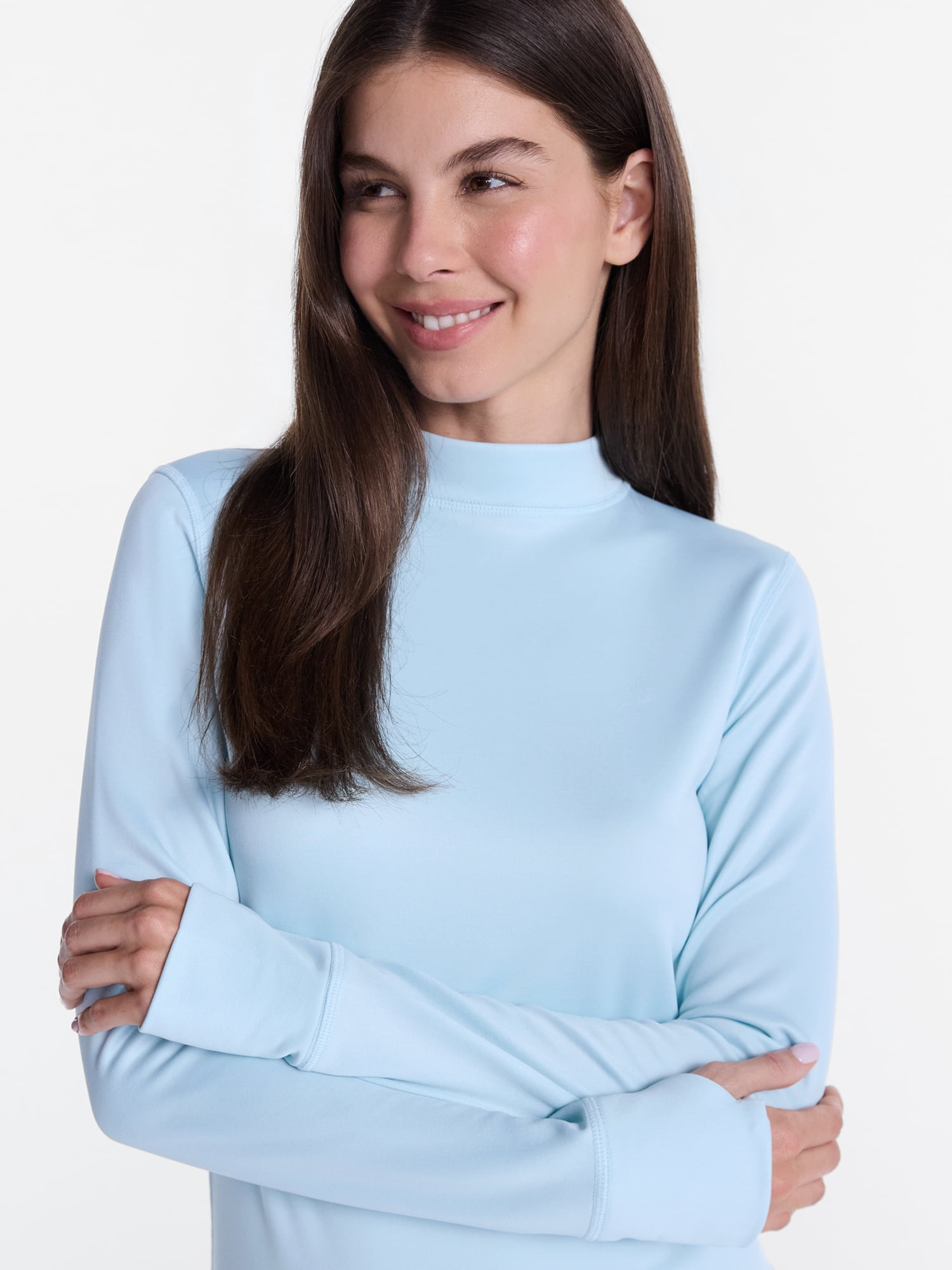 ClimateRight by Cuddl Duds Women's Warmer Thermal Guard Mock Neck Base Layer Thermal Top, Sizes XS-4X