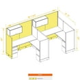thumbnail image 5 of Modern Office Furniture 53-67H 2pack Powered Cubicles, 5 of 5