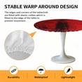 thumbnail image 2 of Elastic Fitted Round Tablecloth, Red Waterproof Stretch Table Cover for 45"-54" Tables, Retro Oil Painting Modern Abstract Art Aesthetics Washable Outdoor Tablecloths for Patio, Picnic, Camping, 2 of 9