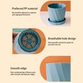 thumbnail image 3 of Flower Pot Tray Planter Flowerpot Plant Container Garden Home Decoration Lightweight Indoor Large Mouth Nursery Plastic Container Gray/with Tray, 3 of 9