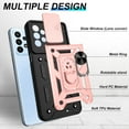 thumbnail image 3 of Samsung A23 Case, Galaxy A23 5G/4G Case with HD Screen Protector, Heavy Duty Shockproof Protective Case with Magnetic Car Mount Ring Stand [Military Grade] Protective Case, Rose Gold, 3 of 14