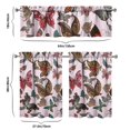 thumbnail image 6 of Kitchen Curtains 36 Inch Short - 3 Panel Set with Colorful Butterfly Floral Pattern, Rod Pocket Window Curtain, 100% Polyester for Butterfly Lovers, Farmhouse, Kitchen, Bedroom, Easy Wash, 6 of 6