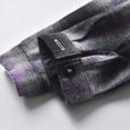 thumbnail image 5 of CAUYDY Kids Toddler Flannel Shirt Jacket Plaid Long Sleeve Lapel Button Down Shacket Baby Boy First Birthday Shirt Long Sleeve(L101-Purple,3-4 Y), 5 of 7