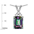 thumbnail image 3 of Star K � Emerald Cut 10x8 mm Rainbow Mystic Topaz Pendant Necklace, 3 of 9