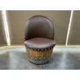thumbnail image 4 of Brown Oak Barrel Chair, Handmade Wine and Whiskey Barrel Chair, Hidden Storage, Free Shipping - Family Business, 4 of 6