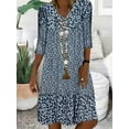 thumbnail image 2 of Robe Tendance Grande Taille pour Femme 2024, Imprimée, Manches Courtes, Ample, Décontractée, Élégante, Mode Plage, 2 of 7