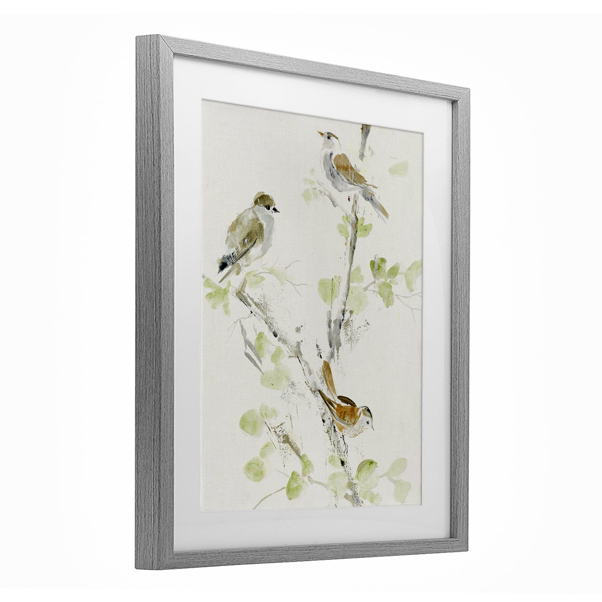 Stupell Industries Delicate Feathers Abstraction Gray Framed Print Under Glass, design by Lorenzo Collective
