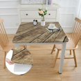 thumbnail image 2 of HAOXIT Tablecloths Wooden Texture Printed Fabric Table Covers Rectangle Style Table Cloth for Barn Themed Birthday Wedding Party Decorations 40*40, 2 of 8