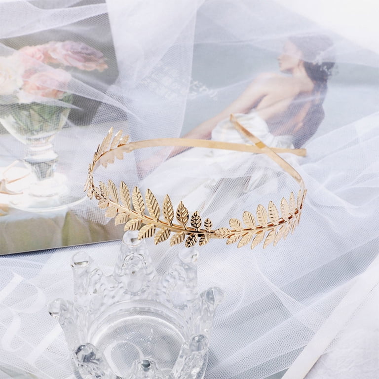 Gold Leaf Branch Hair Band, Goddess Crown Headband Bridal  display picture 1