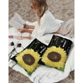 thumbnail image 3 of Spring Bee Butterfly and Yellow Sunflowers Outdoor Pillow Covers Set of 2, Decorative Waterproof Throw Pillow Case, Black Cotton Linen Soft Cozy Cushion Pillowcases, 3 of 6