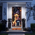 thumbnail image 4 of Lilixerw Halloween Door Banner, Golden Retriever Cat Witch Hat Pumpkin Spider Web Bat Print, for Entry Door, Wall, Porch and Party Backdrop Decoration, 70.8x35.4 inch, 4 of 6