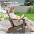 thumbnail image 6 of JONPONY Folding Adirondack Chair - HDPE All-Weather Outdoor Chairs, Patio Chairs Outdoor Wood Like Adirondack Chair for Backyard, Camping, Pool & Fire Pit,Brown, 6 of 10