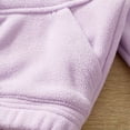 thumbnail image 4 of Agkizg Girls Stand Collar Fleece Jacket Thick Winter Coat with Pockets Solid Color Warm Casual Outerwear, 4 of 5