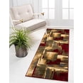 thumbnail image 2 of Unique Loom Barista Urban Distressed Area Rug 2' 2 x 6' Runner Multi/Olive, 2 of 10