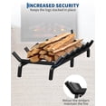 thumbnail image 1 of AKDSteel Heavy Duty Fireplace Grate Features a 3/4" Sturdy Steel Log Rack With 6 Support Legs And a Powder Coated Finish, Designed For Use In Indoor Or Outdoor Fireplaces, Fire Pits, Or Wood Stoves, 1 of 8
