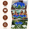 thumbnail image 7 of Christmas Tree Round Tablecloth, Fitted Table Cover with Elastic for 45"-54" Round Tables, Winter Snowflakes Xmas Pine Tree Blue Table Cloth Outdoor Indoor Dinning Party Waterproof Tablecloths, 7 of 7