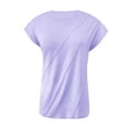 thumbnail image 4 of Seductiva Women's Soft Knit Long Sleeve Tee Basic Tees for Women Casual Loose Fit Crew Neck Cap Sleeve Tops Trendy Plain Summer Tshirts Shirts for Women 2025 Loose Fit Lightweight Tunic Shirts, 4 of 4