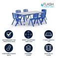 thumbnail image 4 of Flash Furniture Emmy Adjustable Classroom Activity Table for Kids with 6 Chairs, Blue/Gray, 4 of 18
