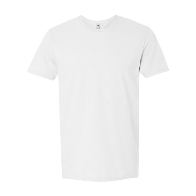 Fruit of the Loom T-Shirt Col Rond pour Hommes Sofspun SF45R, TG, Blanc