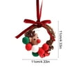 thumbnail image 3 of 3.94 Inch Mini Christmas Tree Wreath - Brown Rattan-Style Hanging Ornament for Doors, Gifts & Farmhouse Holiday Decor (Plastic, Reusable), 3 of 6