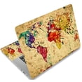 thumbnail image 1 of Pegatina piel laptop 12.1-15.6' mapa mundo calcomanía netbook arte PC reutilizable protector funda decal AORTDES, 1 of 3