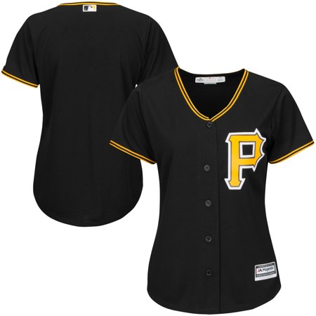 Black Alternate Jersey - Pittsburgh Pirates Majestic Women's Alternate Plus Size Replica Cool Base Team Jersey - Black