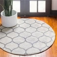 thumbnail image 1 of Unique Loom 3151552 7 x 7 ft. Rounded Trellis Frieze Round Rug, Ivory, 1 of 5