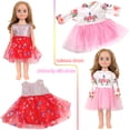 thumbnail image 2 of 7-Piece 18 Inch Doll Clothes and Shoes Set, 5 Fashion Outfits & 2 Pairs of Shoes, Compatible with American Dolls & Most 18" Dolls, 2 of 9
