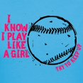 thumbnail image 3 of CafePress - I Know I Play Like A Girl Women's Dark T Shirt - Women's Traditional Fit Dark T-Shirt, 3 of 4