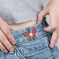 thumbnail image 4 of Summercome Pant Waist Tightener Butterfly Buttons Pins for Loose Jeans, 2025 New Adjustable Waist Buckle Extender Set Pants Clips for Waist, No Sewing for Jeans, Pants, Skirts (White), 4 of 6